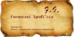 Ferenczei Ignácia névjegykártya